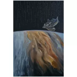 Авторская картина маслом "Единение тьмы и света"